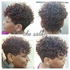 Shaved Sides And Back, Wave Hairstyles, Short Weave Hairstyles, Messy Bob Hairstyles, Natural Hair Short Cuts, Short Sassy Hair, Short Curly Haircuts