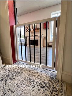 the sliding glass door is open and ready to be used as a room divider