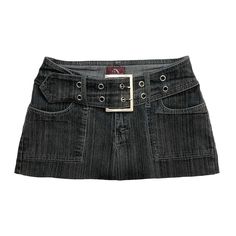 denim mini skirt with built in belt Mini Skirts Denim, Mini Skirt Over Jeans, Black Mini Skirt Y2k, Black Belted Mini Skirt, Black Jean Mini Skirt, Black Skirt Denim, 2000s Mini Skirt Outfit, Y2k Mini Denim Skirt, Y2k Demin Skirts