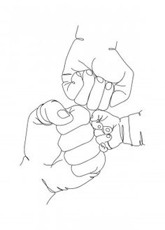 a drawing of two hands holding each other