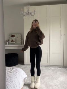 Look Legging, Black Leggings Outfit, Cold Outfits, Outfit Inspo Casual, Cute Lazy Day Outfits, Neue Outfits, Legging Outfits, Lazy Day Outfits, Cute Winter Outfits