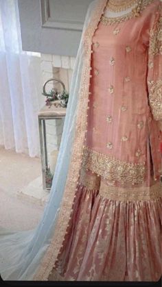 Saira Bano, Wedding Gharara, Dresses Fashion Design, Asian Bridal Dresses, Fancy Wedding Dresses