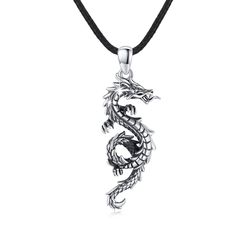 PRICES MAY VARY. The Dragon is one of the most powerful totems is surrounded with mystique and appears in many legends and folklore throughout history. Most often it carries a reminder of strength, courage and fortitude. Dragons are also symbols of protection. Material: 925 sterling silver chain is proven hypoallergenic with no harmful ingredients, nickel free, lead free and cadmium free. Dainty necklaces that have a classic style and are very comfortable on any occasion. That perfect gift for s Toothless Dragon Necklace, Dragon Key Necklace, Dragon Accessories Silver, Dragon Jewelry Silver, Dragon Jewelry Necklaces, Dragon Necklaces For Men, Silver Dragon Necklace, Dragon Necklace, Dragon Jewelry