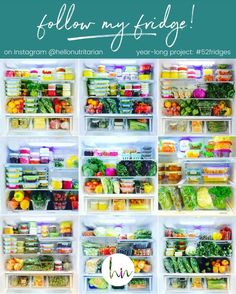 Plant Based Fridge, Organized Fridge, Nutritarian Diet, Plant Based Recipe, Healthy Diet Tips