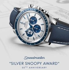 Omega speedmaster "Silver Snoopy Award" 50th Aniversary Omega Railmaster, Omega Planet Ocean, Seamaster 300, Moon Watch, Chrono Watches, Omega Watches