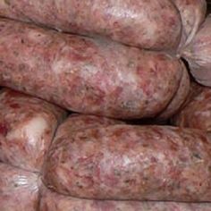 several large sausages stacked on top of each other