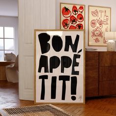 ❤FRAMES ARE ONLY FOR ILLUSTRATION PURPOSES - NO FRAME INCLUDED❤ ❤WHAT YOU WILL GET❤ Enhance your dining room or kitchen with my French captivating 'Bon Appétit' print. Designed with a minimal and modern aesthetic, this typography poster features bold balloon lettering that effortlessly complements both maximalist and minimalist spaces. Available in three stunning colour options - classic black and white, vibrant red and beige, and charming pink and red - this print is a versatile addition to any Balloon Lettering, Minimalistic Typography, Minimalist Spaces, French Quote, Quote Poster, Trendy Wall Art, Typography Prints, Kitchen Art, Modern Aesthetic