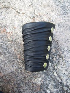 WIDE Black Leather Cuff Bracelet Hand Sculpted by Vacationhouse Fabric Cuff Bracelet, Black Leather Cuff Bracelet, Dr Wardrobe, Leather Bracers, Diy Leather Bracelet, Jewerly Designs, Leather Cuff Bracelet, Leather Cuffs Bracelet, Leather Cuffs