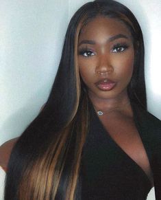 Clip in Weave Girl Hair Colors, Dyed Natural Hair, Baddie Hairstyles, Hair Color For Black Hair, Girl Hair, Black Girls Hairstyles, Aesthetic Hair, Straight Hair