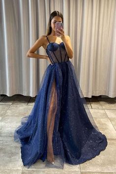 Navy Blue Prom Dress, Formal Dresses Graduation, A Line Prom Dress, Prom Dress Evening, A Line Evening Dress, A Line Prom Dresses