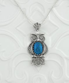 "This 925 Sterling Silver handcrafted filigree art owl design pendant necklace with Turquoise gemstone comes with 20\" silver chain option. Beautifully crafted filigree details will catch all eyes on you. Owl represents wisdom, intuition, supernatural power, independent thinking, and attentive listening. It is going to be an exact match to your daily wear. It can also be the perfect option for valentine`s day, mother`s day or a birthday gift for yourself or your loved one.  The pendant height is Filigree Pendant Necklace, Owl Earrings, Filigree Pendant, Owl Design, Art Pendant, Sterling Silver Filigree, Silver Filigree, Turquoise Gemstone, Sterling Silver Chains