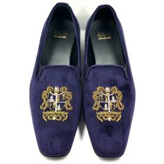 A comfortable and classy shoe for you ! Made out of rich velvet, this handmade loafer is comfortable with its cushioned insole and the unique hand embroidery sets you apart front the crowd . Heel size : 1.25 inch Material: Velvet and vegan leather Colors can be customised. Elegant Embroidered Loafers With Round Toe, Elegant Embroidered Round Toe Loafers, Elegant Embroidered Flat Loafers, Embroidered Flat Loafers For Formal Occasions, Formal Embroidered Round Toe Loafers, Embroidered Formal Closed Toe Loafers, Formal Embroidered Closed Toe Loafers, Unique Hand Embroidery, Mens Loafers