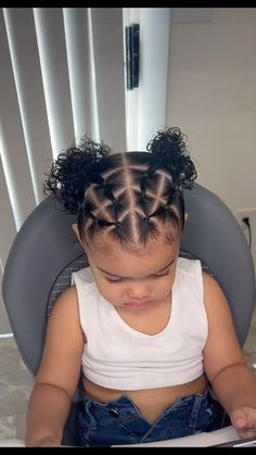 Kid Easy Hairstyles, Cute Toddler Hairstyles Curly Hair, Curly Kid Hairstyles, Toddler Hairstyles Short Hair, Cute Hairstyles For Babies, Mixed Toddler Hairstyles, Hairstyles For Curly Hair Kids, Mixed Baby Hairstyles, Black Baby Hairstyles