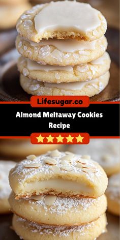 there are several cookies with icing on them and the words lifesugar co above it