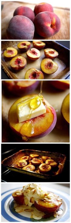 the process of making peaches is shown here