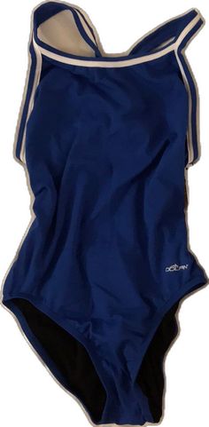 Blue Fitted Training Swimwear, Blue Fitted Swimwear For Training, Sleeveless Blue Swimwear For Training, Blue Sleeveless Bodysuit For Swimming, Stretch Blue Bodysuit For Swimming, Sports Blue One-piece Swimwear, Blue Lined Bodysuit For Swimming, Blue One-piece Swimwear For Sports, Stretch Blue Bodysuit For Training