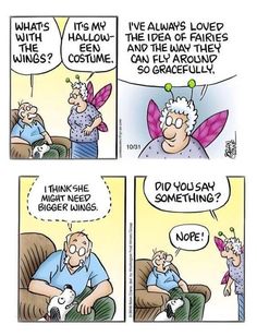 a comic strip with an older man sitting in a chair and talking to another person