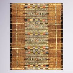 an area rug with different colors and patterns