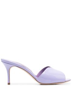 lilac purple calf leather slip-on style open toe open back branded insole high stiletto heel Loafer Mules, Iconic Bags, Lilac Purple, Summer Beach Wear, Leather Mules, Flat Boots, Ballet Flat Shoes, Pump Sandals, Lady Dior