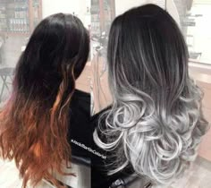 Balayage Hair Grey, Silver Ombre Hair, Grey Ombre Hair, Gray Hair Highlights, Long Gray Hair, Hair Color Techniques, Mom Hairstyles, Grey Hair Color