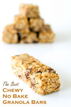 the best chewy no bake granola bars