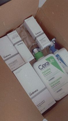 Skincare from The Ordinary and CeraVe  Niacinamide 10% + Zinc 1% Glycolic Acid 7% AHA 30% + BHA 2% Vitamine C Suspension 23% + HA Spheres 2%  CeraVe Hydrating Cleanser CeraVe Moisturizer   #theordinaryskincare #theordinary #aesthetic #cerave #ceraveskincare #skincare #skincareessentials Cerave Skincare Aesthetic, Cleanser Cerave, Skincare The Ordinary, Cera Ve, Cerave Hydrating Cleanser, Cerave Moisturizer, Cerave Skincare, The Ordinary Skincare, Hydrating Cleanser