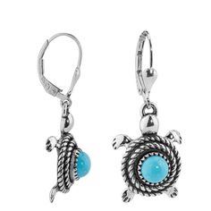 Add a little Southwest flair to your outfit of the day with these sterling silver and turquoise spirit turtle earrings from Southwest Spirit. Click on this JEWELRY & WATCHES GUIDE to learn about fit, styles, materials and more! Add a little Southwest flair to your outfit of the day with these sterling silver and turquoise spirit turtle earrings from Southwest Spirit. Click on this JEWELRY & WATCHES GUIDE to learn about fit, styles, materials and more! FEATURES Earring size: 38 mm x 15 mm x 5.5 m Squash Blossom Jewelry, Cute Sea Turtle, Bezel Set Cabochon, Design Inspired By Nature, Turtle Earrings, Star Jewelry, Sterling Silver Dangle Earrings, Western Jewelry, Kingman Turquoise