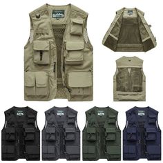 Military Style Outdoor Vest Outerwear, Utility Style Khaki Vest Outerwear, Outdoor Work Vest With Pockets For Fall, Outdoor Winter Vest With Patch Pockets, Winter Outdoor Vest With Patch Pockets, Winter Vest With Patch Pockets For Outdoor Use, Fall Outdoor Vest With Multiple Pockets, Fall Outdoor Vest With Pockets, Khaki Outdoor Vest