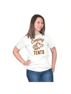 Camping Its In Tents Funny Outdoors Graphic T Shirt Men Or Women White Casual  Short Sleeve Fabric Graphic,Letter  Medium Stretch  Men Clothing, size features are:Bust: ,Length: ,Sleeve Length: Casual T-shirt For Camping, Relaxed Fit Letter Print T-shirt For Camping, Casual Letter Print Tops, Crew Neck Top For Camping, Casual Crew Neck Shirt For Camping, Camping Text Print Crew Neck T-shirt, Crew Neck T-shirt With Text Print For Camping, Letter Print Crew Neck Top For Camping, Cotton T-shirt With Text Print For Camping