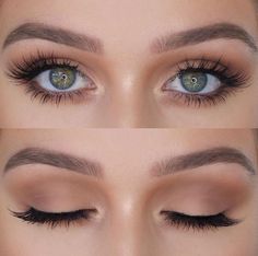 Maquillage naturel Nude makeup Bird Makeup, Wedding Makeup Bride, Mekap Mata, Makeup Looks For Green Eyes, Make Up Inspiration, Smink Inspiration, Hooded Eye Makeup