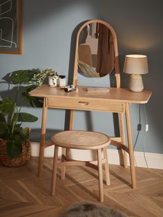 John Lewis Rattan Dressing Table and Mirror Rattan Bedroom Furniture, Dressing Table Decor, Dressing Table Stool, Aesthetic Interior Design, Drawing Room Decor, Dressing Table With Chair, Bedroom Dressing Table