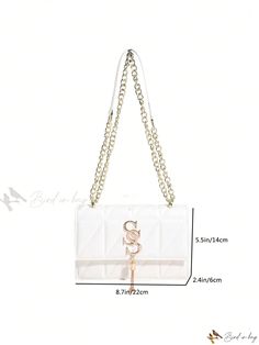 Bird in Bag - Exquisite and Multipurpose Textured Crossbody Bag with Chic Chain Strap, Latest Collection Fashion Crossbody Bag With Chain Strap, Modern Bags With Chain Strap, Elegant Chain Shoulder Bag, Office Crossbody Shoulder Bag With Gold Chain, Elegant Crossbody Shoulder Bag With Gold Chain, White Office Bags With Chain Strap, Chic White Bag With Chain Detail, Chic White Bag With Chain, White Chain Strap Bag For Office