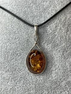 Genuine Baltic AMBER Stone PENDANT.Cognac Amber PENDANT with Sterling Silver 925 | eBay Amber Crystal, Amber Pendant, Natural Amber, Amber Necklace, Amber Stone, Baltic Amber, Stone Pendant, Gold Plated Sterling Silver, Stone Pendants