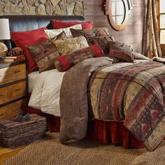 Southwestern Aztec Comforter Set - Your Western Decor Southwestern Bedding Comforter Sets, Rustic Comforter Sets, Southwest Bedding, Southwestern Bedding, Rustic Bedding Sets, Lodge Bedding, Rustic Comforter, Full Comforter Sets, Western Bedding