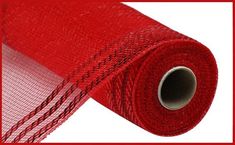 red mesh fabric on white background