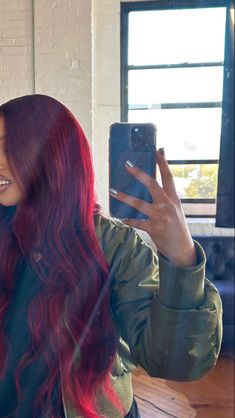 #fallhairstyles #trendyhairstyels #phillynails #philly #fyp #nails #hair #makeup Black Women With Red Hair, Red Hair Dyed, Hair Styles Red, Women With Red Hair, Outfits Black Women, Hair Dyed, Frontal Wig Hairstyles, Cute Hair Colors, Pretty Hair Color