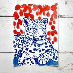 Leopard 4 - Priscilla George Fine Art Leopard Illustration, Tulips Bloom, Leopard Watercolor, Blue Morpho, Apartment Art, Paint Night, Sketches Easy, Art Cat, Custom Watercolor