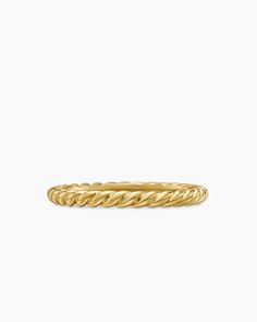 David Yurman | DY Cable Band Ring in 18K Yellow Gold, 2mm Greek Sun God, Wedding Bands Women, Simple Wedding Band, Gold Wedding Bands, Gold Wedding Bands Women, Field Wedding, David Yurman Ring, Women's Rings, Chatelaine