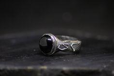 "Archangel ring. // Black onyx, sterling silver. Features the sigils of the archangels Raphael, Michael, Gabriel, and Uriel, set with a 12mm black onyx. The word archangel derives from the Greek ἀρχάγγελος, meaning \"chief angel\", or \"angel of origin.\" The archangel Michael appears in the Bible depicted as having \"the voice of the archangel, with the trumpet call of God\" and is referred to as one of the \"chief princes\". Personified as angels to man, they are the first executors of the div Archangels Raphael, Michael Gabriel, The Archangels, Beautiful Business Card, Archangel Raphael, Archangel Michael, Ring Black, Onyx Ring, Black Onyx