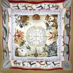 La Vie du Grand Nord Hermes Silk Scarf GRAIL in unworn condition Hermes Boutique, Scarf Photography, Luxury Silk Scarves, Designer Silk Scarves, Cooling Scarf, Vintage Scarves