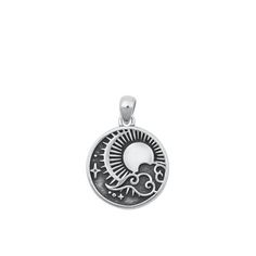 Sterling Silver Oxidized Sun Pendant High Polished Charm 925 New Jewelry Female Unisex All our silver jewelry is crafted from .925 silver also commonly referred to as sterling silver. Sterling silver is the standard for beautiful high-quality silver jewelry and cannot be replicated by lower priced silver plated jewelry. It is 92.5% pure silver, mixed with alloys to add strength and durability to stand the test of time. Keep your fine jewelry shiny and elegant by storing it properly. Jewelry need Tarnish Remover, Silver Plated Jewelry, Pure Silver, Womens Watches, Womens Necklaces, Silver Plate, 925 Silver, Jewelry Watches, Jewelry Box