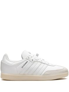 Adidas Velosamba Vegan "Cloud White" Sneakers - Farfetch White Custom Sneakers With Three Stripes For Sports, White Custom Sneakers With Three Stripes And Round Toe, White Leather Skate Shoes With Three Stripes, Custom White Sneakers With Three Stripes Branding, Custom High-top White Sneakers With Three Stripes Branding, White Custom Sneakers With Three Stripes Branding, Adidas Custom White Sneakers With Three Stripes, White High-top Custom Sneakers With Three Stripes Branding, Adidas White Custom Sneakers With Three Stripes Branding