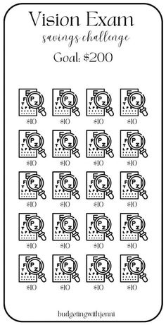 a black and white version of the vision exam game