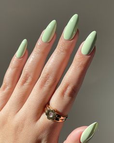 Lime Nails, Lime Green Nails, Mint Green Nails, Green Nail, Pastel Nails, Chrome Nails, Key Lime