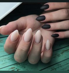 Pointed Almond Nail Designs, Pointy Dip Nails, Black Sharp Almond Nails, Pointed Almond Acrylic Nails, Short Pointed Almond Nails, Short Mountain Peak Nails, Xxs Almond Nails, Almond Stiletto Nails Short