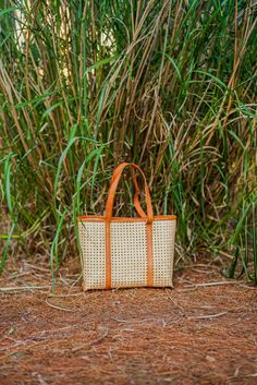 Our Bella rattan and leather trim tote is a classic fun way to complete any look this season. Our handbags are all handmade. Want to add a little something special to your handbag? Accessorize with our 100% silk scarves. Ready to ship! Please allow 1-2 business days to process your order and ship. Details: Rattan Leather trim Handmade Made in Indonesia 14.75” (L) x 11.5” (W) x 12” (H) Top Handle Rattan Travel Bag, Travel Rattan Top Handle Bag, Rattan Top Handle Travel Bag, Travel Top Handle Rattan Bag, Tan Top Handle Straw Bag, Leather Straw Bag With Bamboo Handle For Shopping, Tan Straw Bag With Double Handle, Leather Shoulder Bag With Bamboo Handle For Vacation, Spring Leather Straw Bag With Bamboo Handle