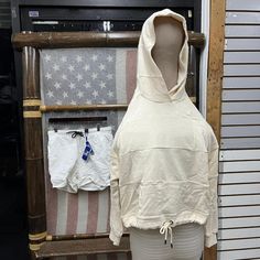 Brand New Item With Hand Tags Cotton Hoodie With Double-lined Hood For Outdoor, Outdoor Cotton Sweatshirt With Double-lined Hood, Short Sets, Brand New, Sweatshirts Hoodie, Womens Tops, White, Women Shopping, Color