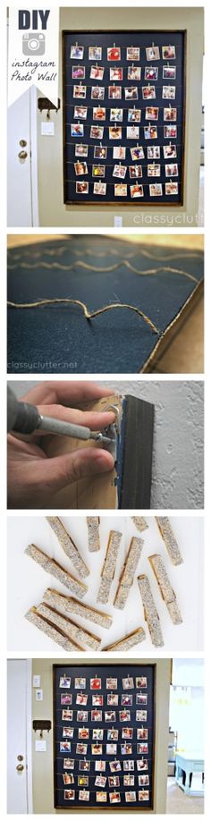 the instructions for how to make a diy chalkboard door with magnets on it