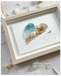 Sea Glass Art Ocean Waves, Sea Glass Crafts Diy, Sea Glass Crafts Ideas, Seaglass Art Ideas, Sea Glass Art Ideas, Sea Shell Art