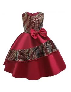 Popular Bling Sequins Satin Party Dress Girls Formal Dress Princess Dress Kids, Girls Dresses Sewing, African Dresses For Kids, Best African Dresses, Kids Dress Wear, Kids Dress Patterns, Kids Party Dresses, Girl Dress Patterns